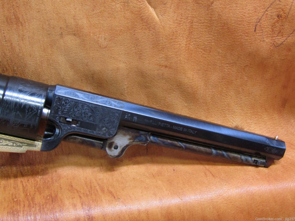 New F Lli Pietta 1851 Navy Brass 44 BP Engraved 7.5" BBL Revolver-img-4
