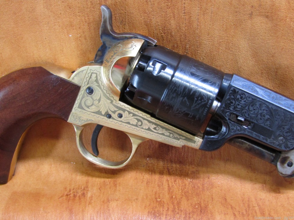 New F Lli Pietta 1851 Navy Brass 44 BP Engraved 7.5" BBL Revolver-img-3