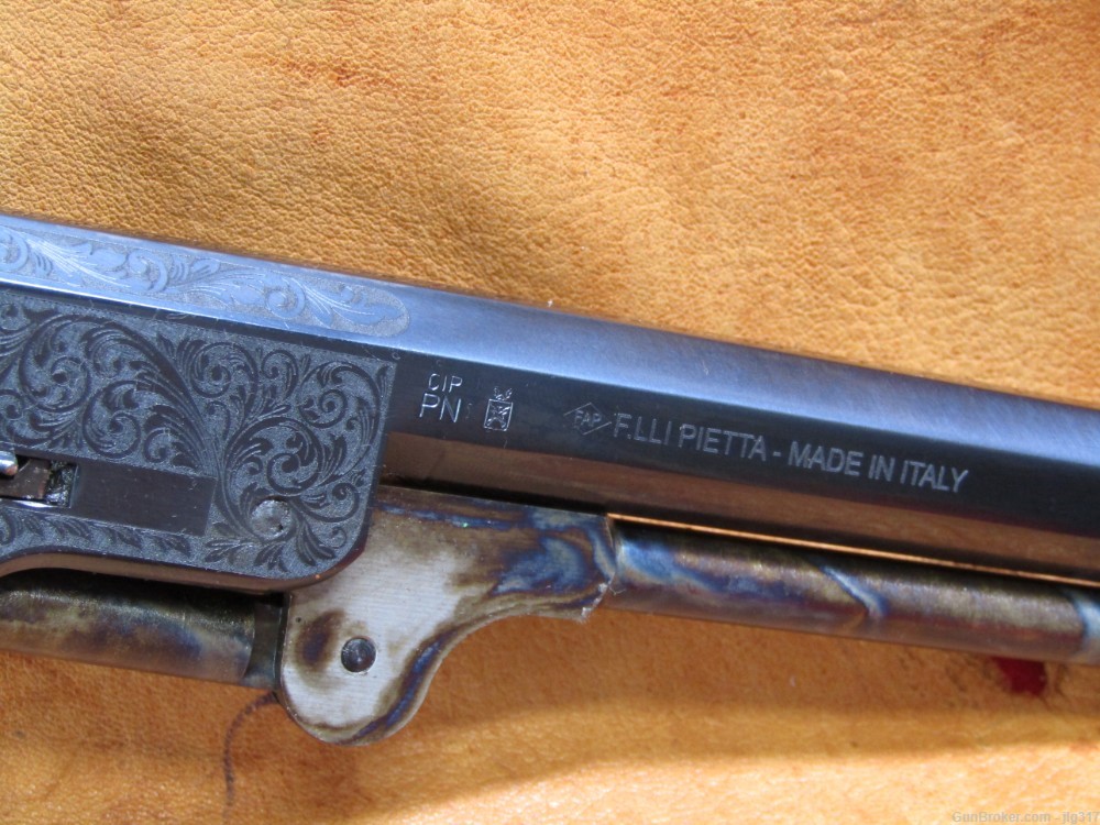New F Lli Pietta 1851 Navy Brass 44 BP Engraved 7.5" BBL Revolver-img-5