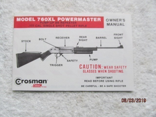 Crosman 760 XL Owner's Manual-img-0