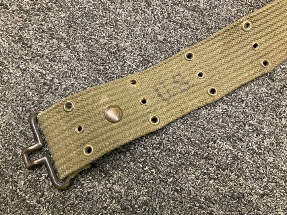 Vintage US MILITARY canvas belt m1936 ww2 Korea army issue GI gear alice lc-img-3
