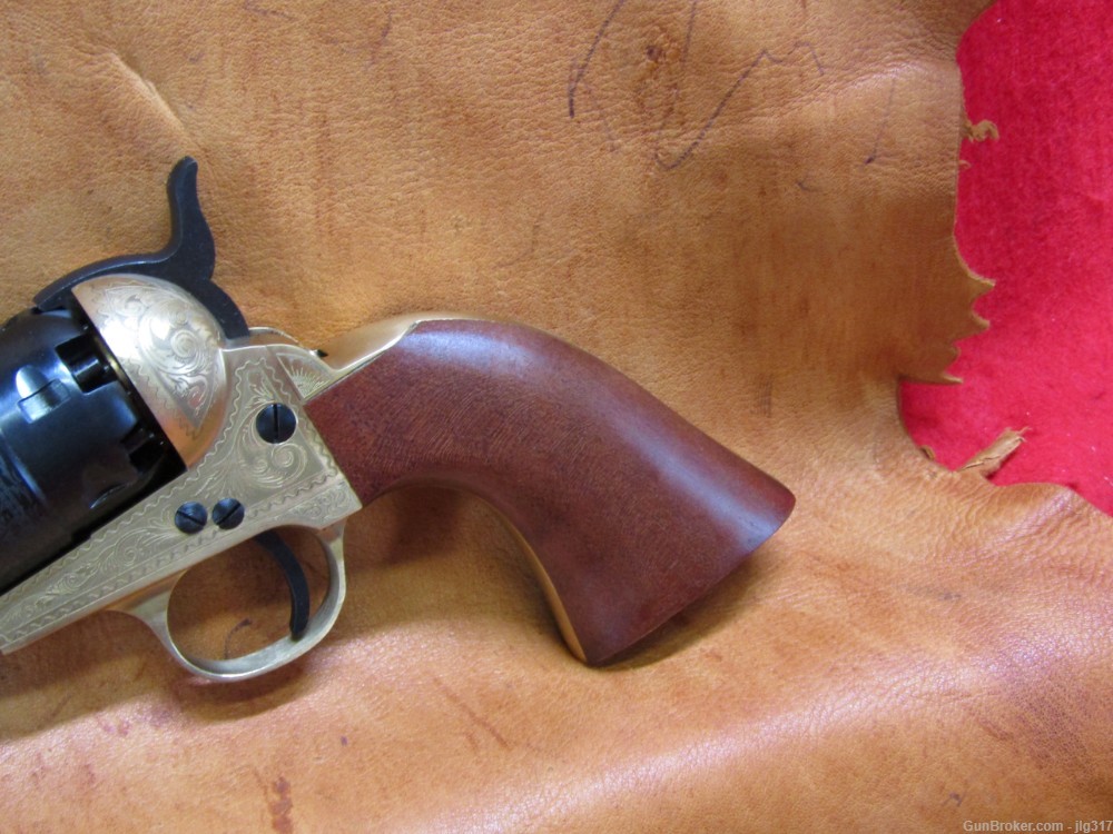 New F Lli Pietta 1860 Army Brass 44 BP Engraved 8" BBL Revolver-img-8