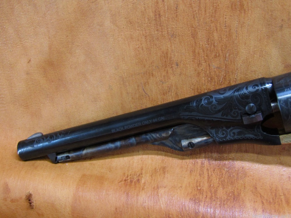 New F Lli Pietta 1860 Army Brass 44 BP Engraved 8" BBL Revolver-img-10