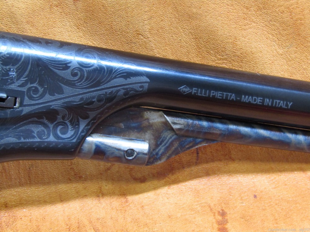 New F Lli Pietta 1860 Army Brass 44 BP Engraved 8" BBL Revolver-img-5