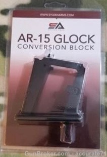 Sylvan Arms AR15 to 9mm Glock Conversion Magwell Block NEW With Magazine -img-5
