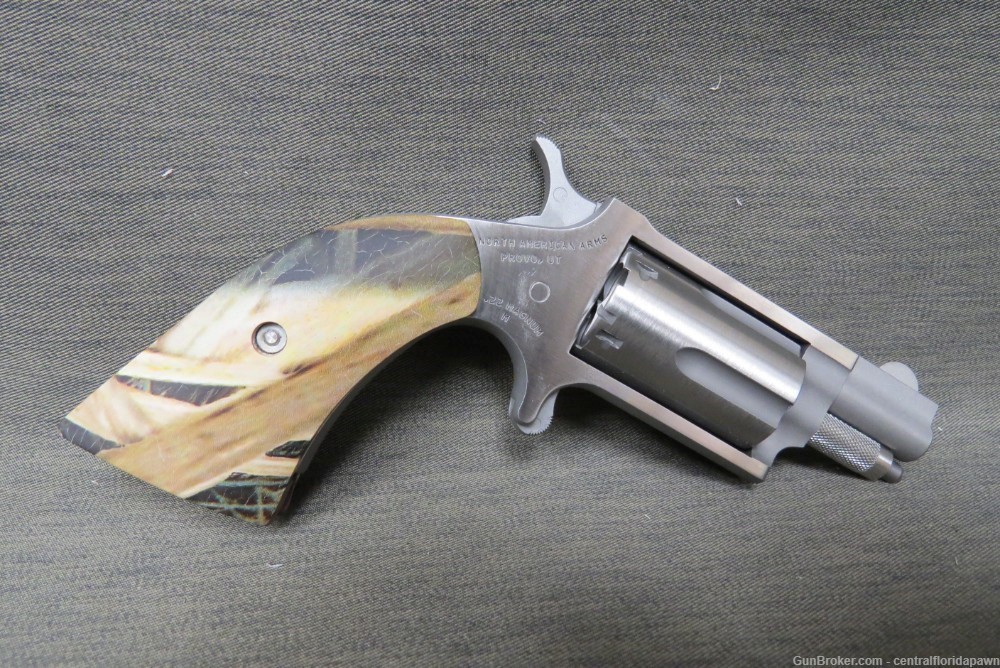 NAA Mini Revolver .22 Mag Gator Gun Mossy Oak Camo NAA-22MS-GHI-BL-img-1