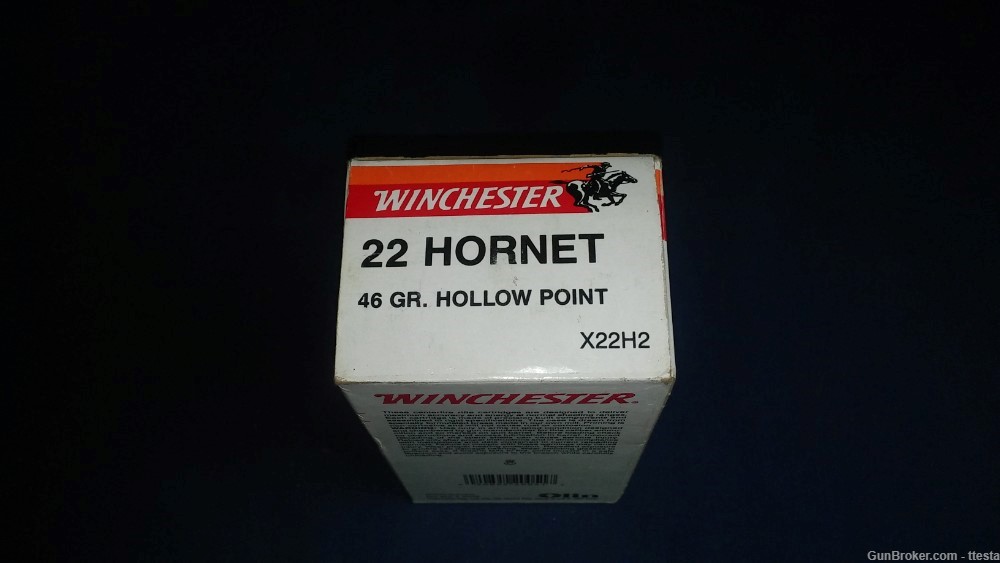 1 Box, 50 Rounds of Winchester Super-X 22 Hornet 46 Grain Hollow Point-img-4