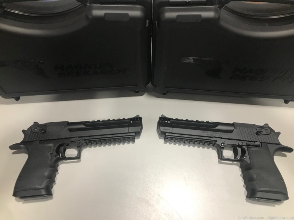 Pair of Magnum Research Desert Eagle 44 MAG L6 pistols MR consecutive # set-img-0