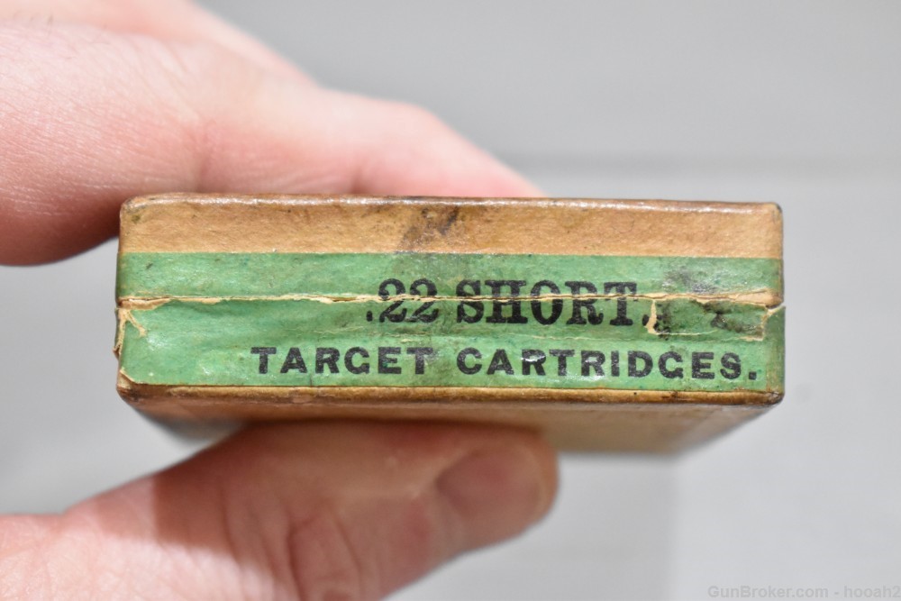 Rare Early 2 Pc Winchester Box 100 Rds 22 Short Target READ-img-1
