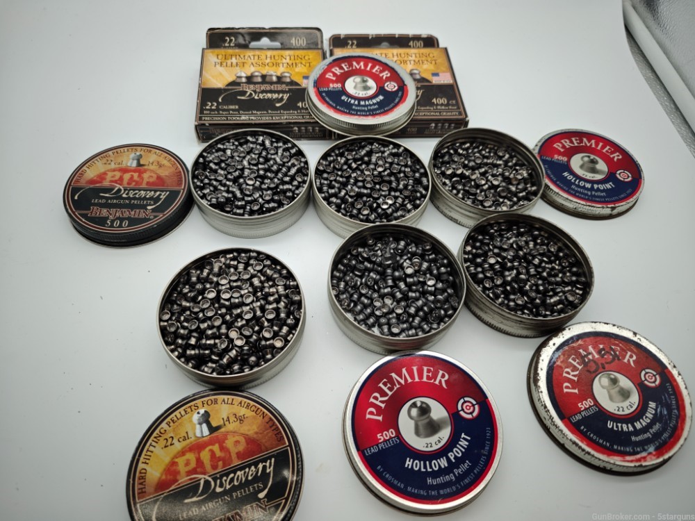 Approximately 3,000 .22 cal Lead Airgun Pellets-img-1