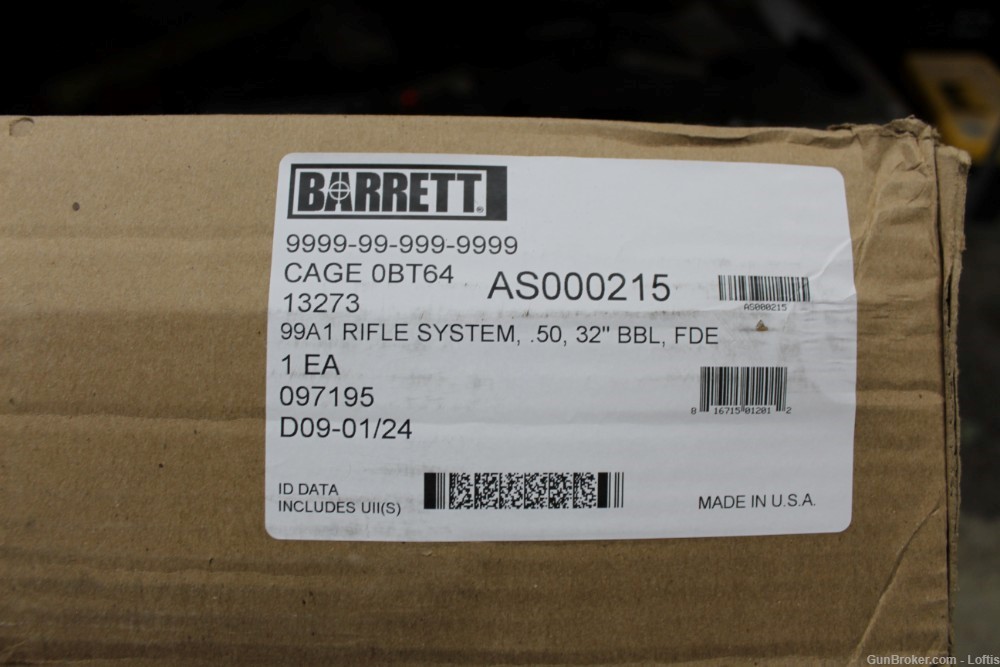 Barrett M99 Single Shot .50BMG 32" NEW! Free Layaway!-img-1