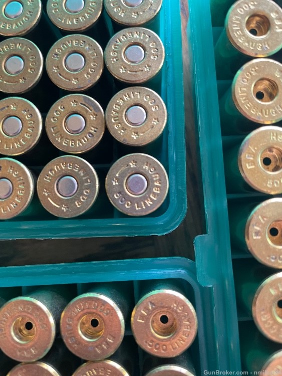 500 Linebaugh reloading dies, new brass, bullets-img-1