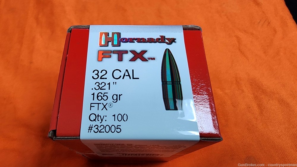Lot of 9 - Hornady FTX 32 Cal, .321", 165gr, Qty 100, #32005-img-0
