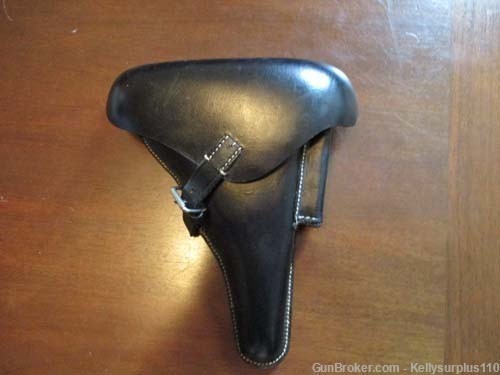 Black Leather German P08 WWII Repo Holster-img-0