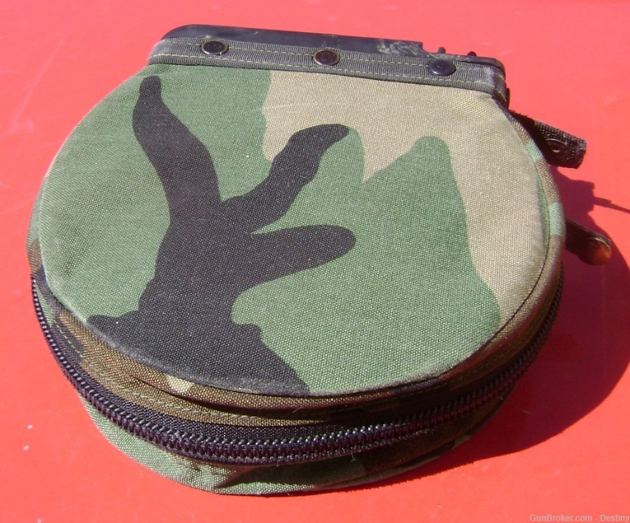 M249 Soft Ammo Pouch 200 Round Woodland Green Pattern with 100 links-img-3