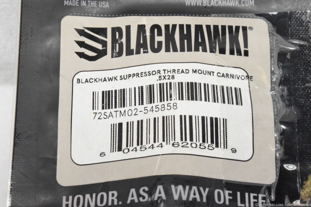 NEW - BlackHawk Suppressor Thread Mount Carnivore 9MM  1/2X28 - #72SATM02-img-1