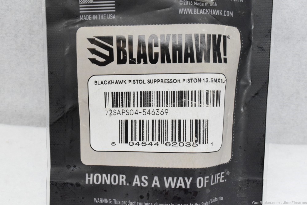 NEW - Blackhawk Pistol Suppressor Piston 9MM 13.5Mx1Lh - 72SAPS04-img-1