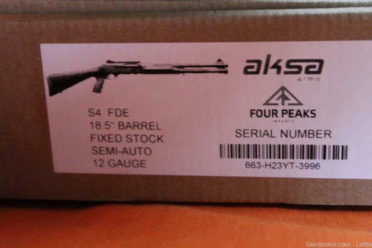 Four Peaks AKSA Arms S4 Semi Auto 12ga NEW! Free Layaway!-img-1