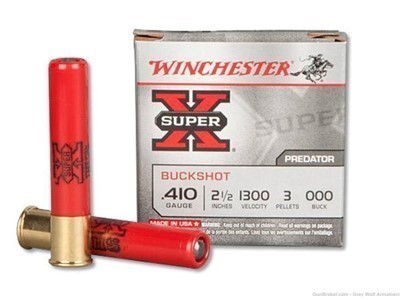 Winchester Super-X .410 2-1/2" 000 Buck 3 Pellet 5Rd Box