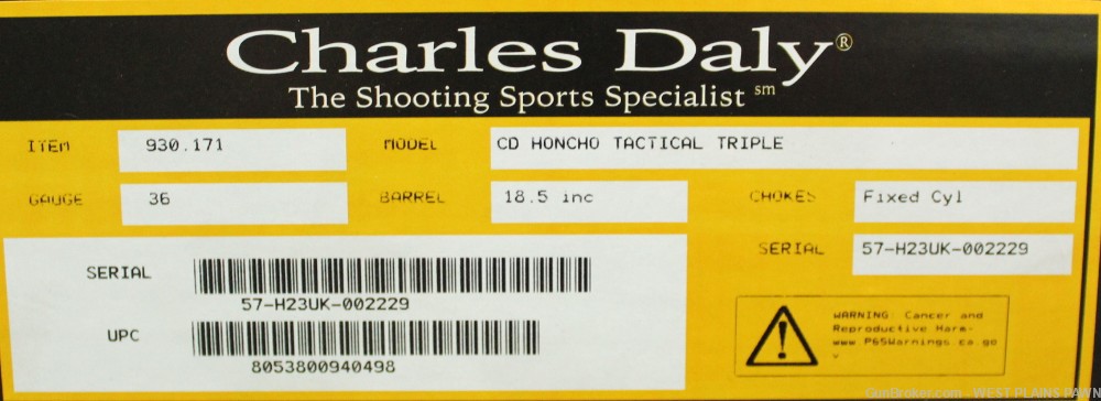 NIB CHARLES DALY TRIPLE HONCHO .410 SHOTGUN, 410 GA, 18.5" BRL, 3 RND-img-3
