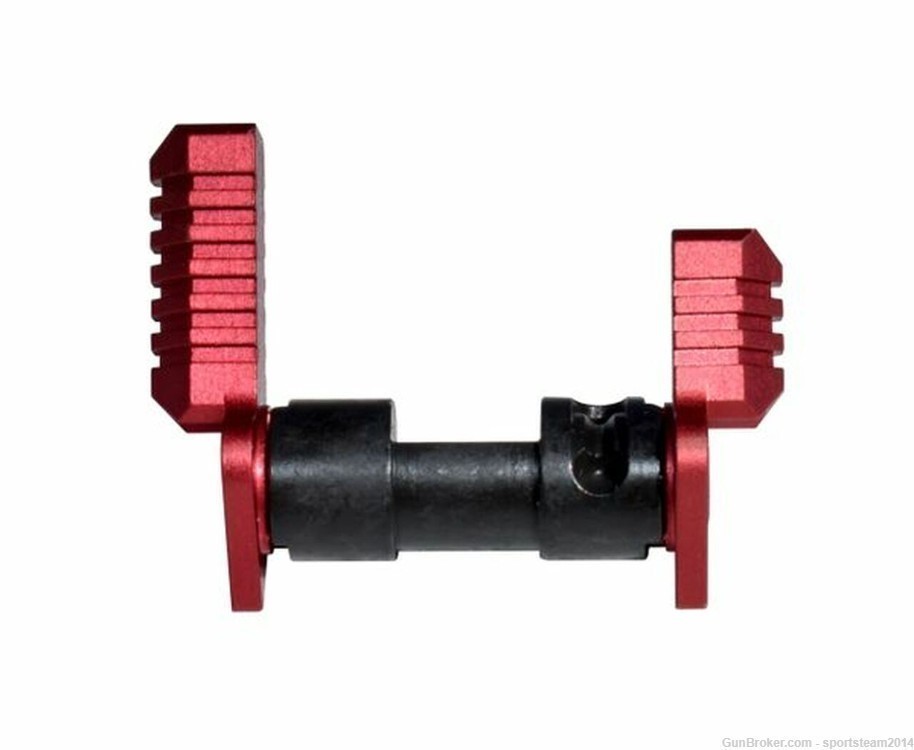 AR15/308 AMBIDEXTROUS SAFETY SELECTOR SWITCH, STEEL AND ALUMINUM - RED-img-3