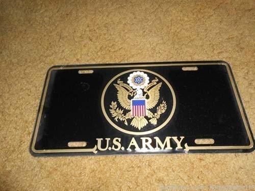 U.S. Army Black & Gold License Plate-img-0