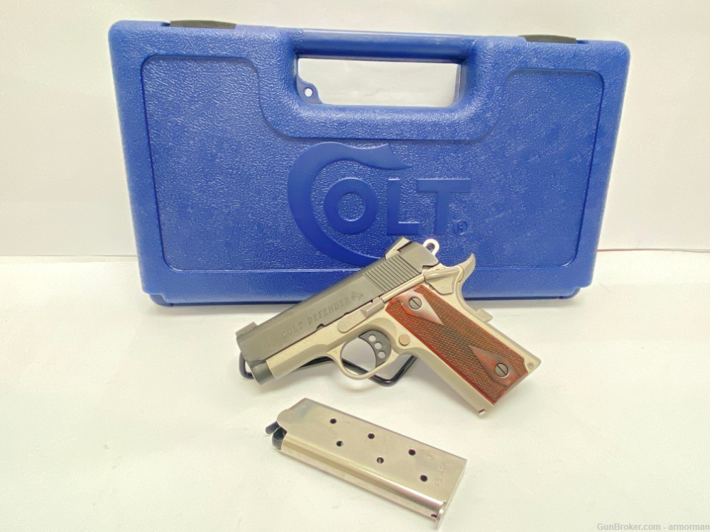 COLT DEFENDER LIGHTWEIGHT 1911 45 ACP 3" 80 SERIES w/2 FACTORY MAGS NICE!-img-0