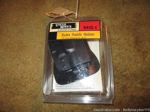  Uncle Mike's Kydex Paddle Holster For Glock 26, 27, 28, 33-img-0