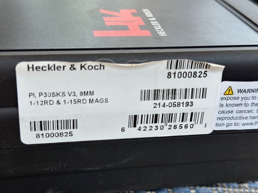 H&K P30SKS V3 9MM 81000545 Heckler & Koch P30SKS H&K P30 V3 P30-img-9