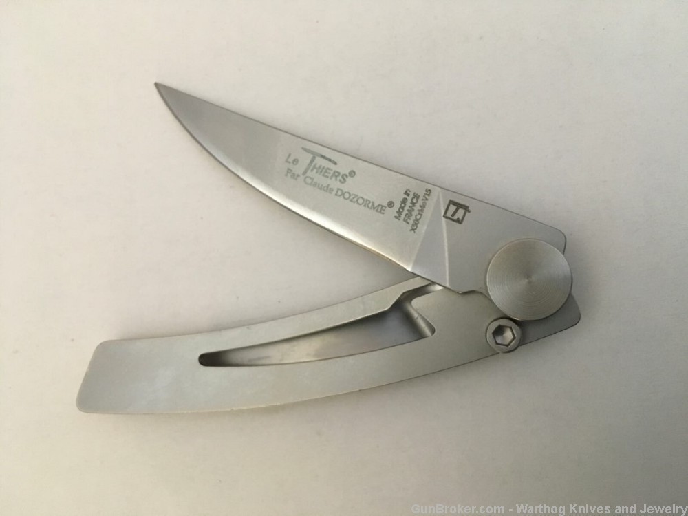Claude Dozorme Le Thiers Liner Lock Knife. Entirely Steel. CD6.*CLOSEOUT*-img-3