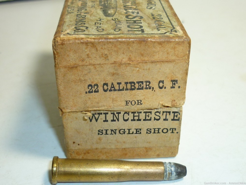 1rd .22 WCF .22 SINGLE SHOT Winchester 1800s Production ORIGINAL SS-img-0