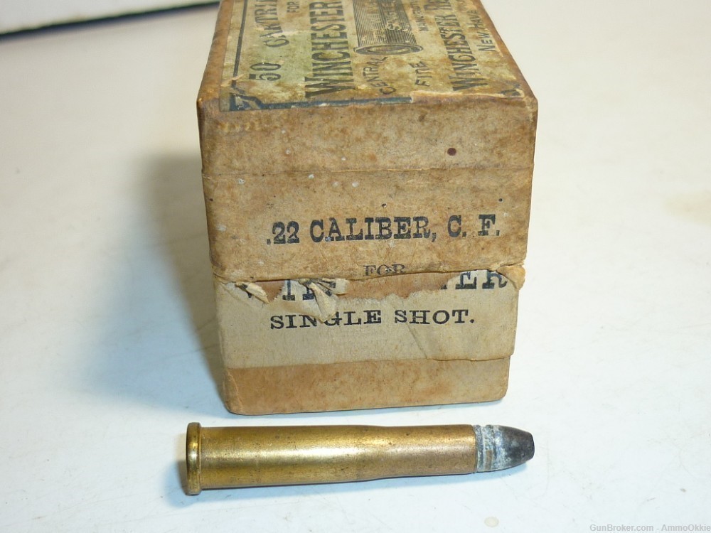 1rd .22 WCF .22 SINGLE SHOT Winchester 1800s Production ORIGINAL SS-img-2