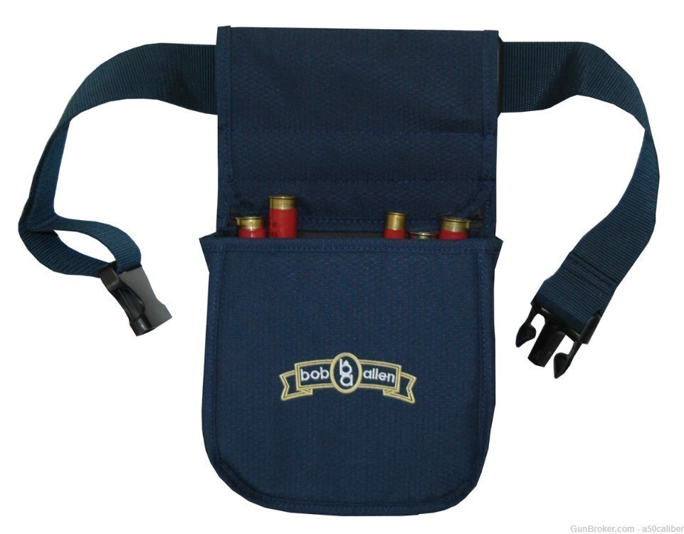 Bob Allen Deluxe Divided Shell Pouch With Belt - Navy-img-0