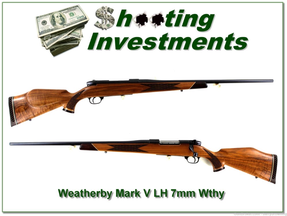 Weatherby Mark V Deluxe LH German 7mm Wthy Exc Cond!-img-0