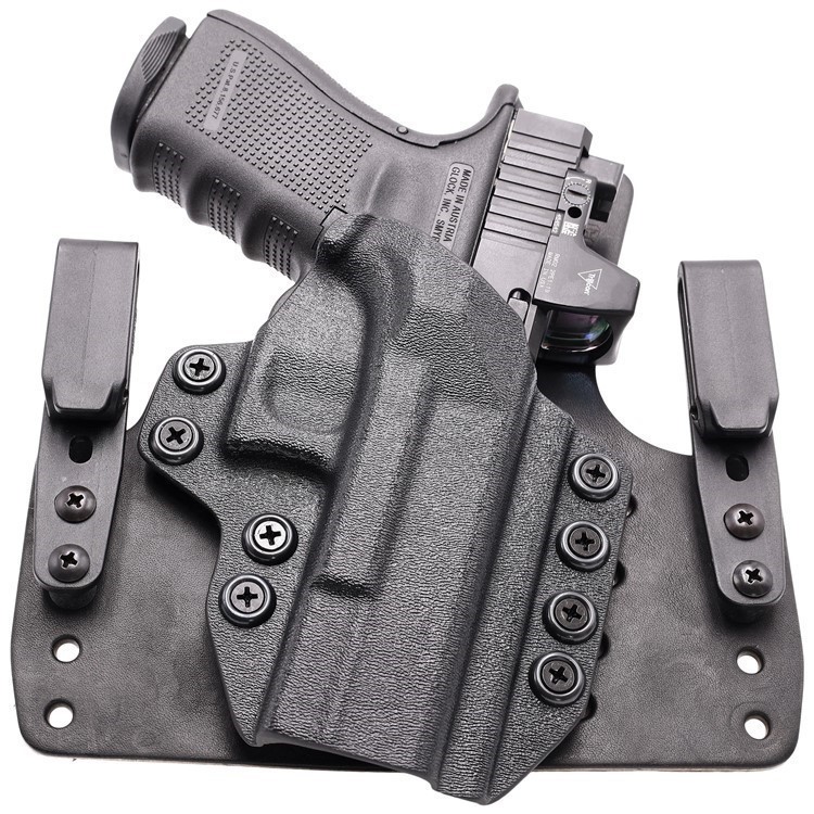 Tuckable IWB KYDEX/Leather Wide Hybrid Holster fits: Glock G20 G21 Right Ha-img-0