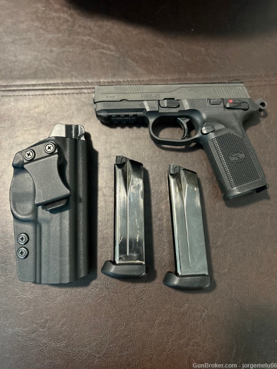 FN FNX-45 PISTOL, HOLSTER AND TWO MAGAZINES 15 Rounds .45ACP-img-6