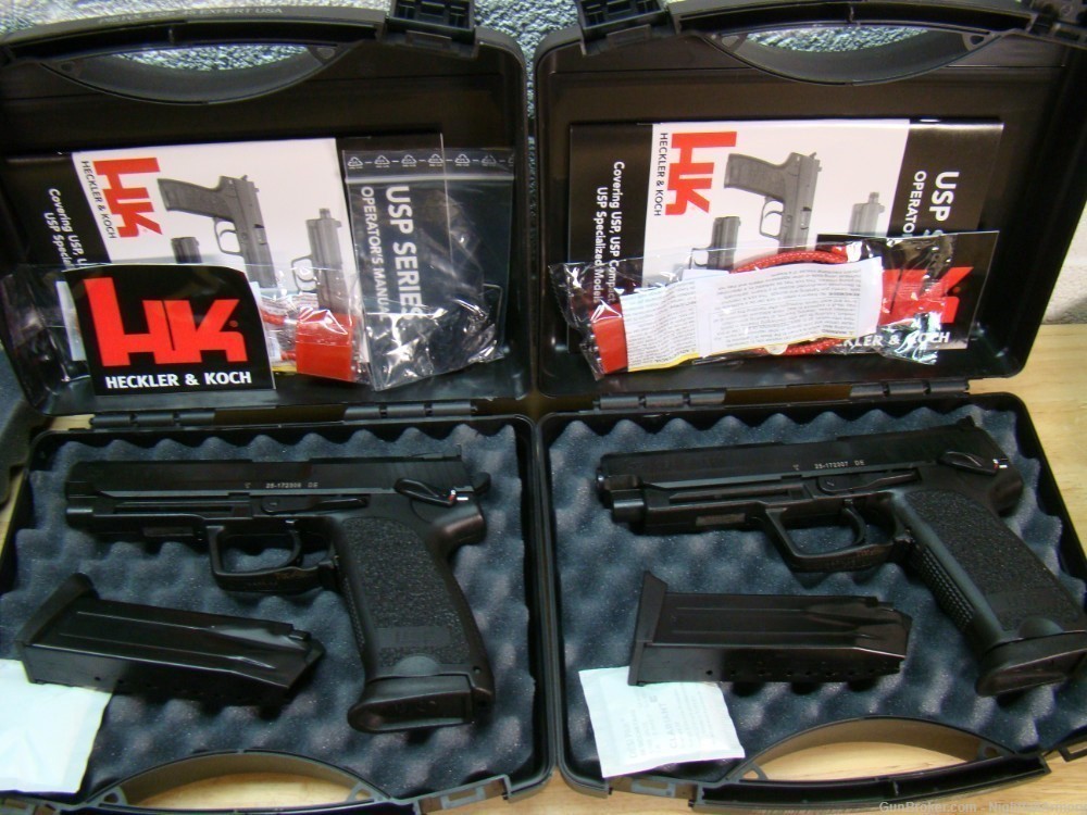 Pair of H&K USP45 Expert Pistols HK USP 45 12rd .45ACP 81000364 consec #'s-img-7