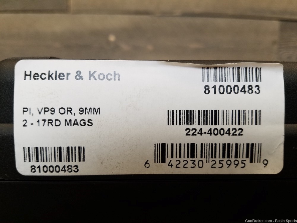 H&K VP9 Heckler & Koch VP9 HK VP-9 81000483 Optics Ready-img-5