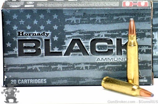 5.56 Hornady® BLACK 5.56 75GR INTERLOCK HD SBR ammo 20 Rounds -img-2