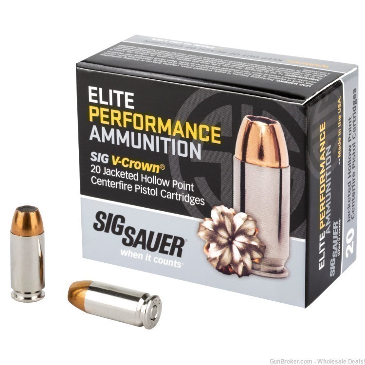 Sig Sauer Elite 40s&W  V Crown Ammunition .40sw 165 Gr.JHP Hollow .40 cal-img-3