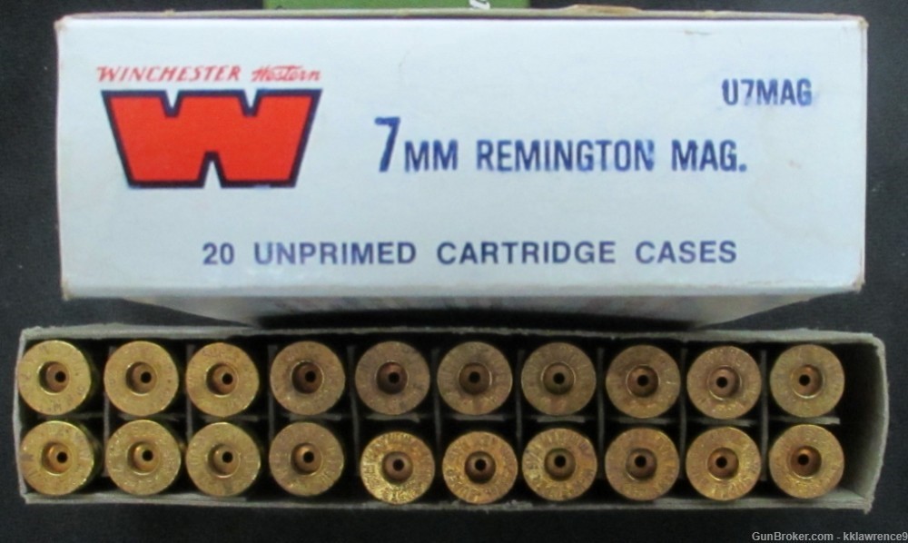 7 MM REM. MAG BRASS - WINCHESTER HEADSTAMP - NEW /UNFIRED - 20 CT-img-0