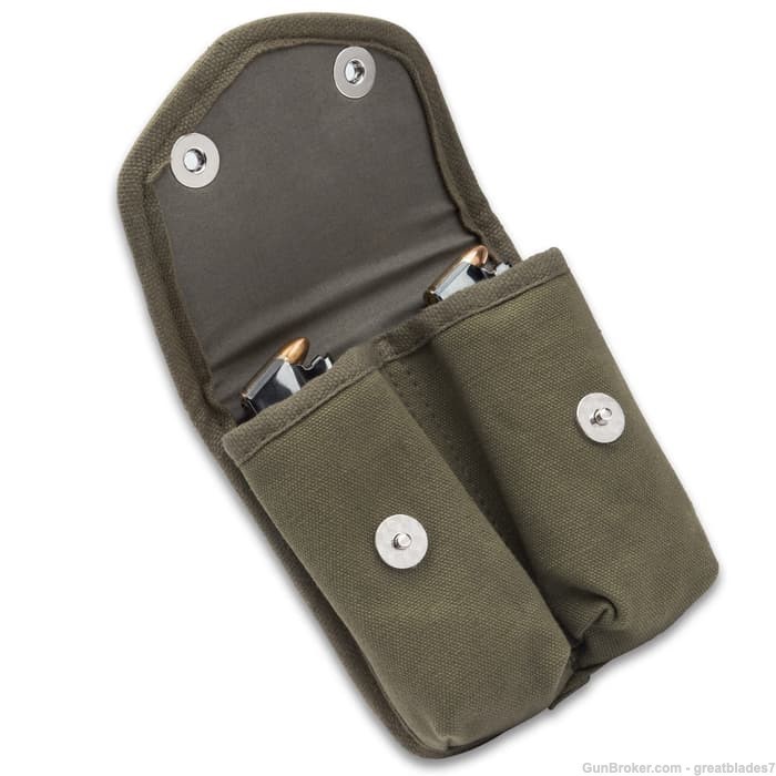US 1911 Colt Pistol Canvas Double Magazine Pouch FREE SHIPPING!!!-img-2