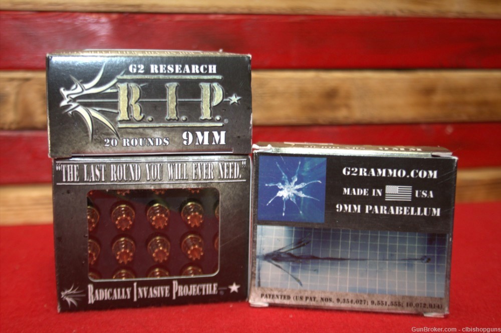 G2 RESEARCH 9MM 60 ROUNDS 3 BOXES R.I.P ammo-img-0