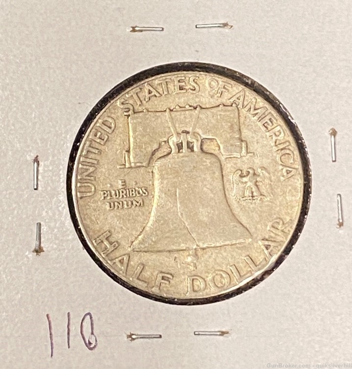 Nice 1951 Benjamin Franklin Half Dollar 90% Silver XF/AU Detail-img-1