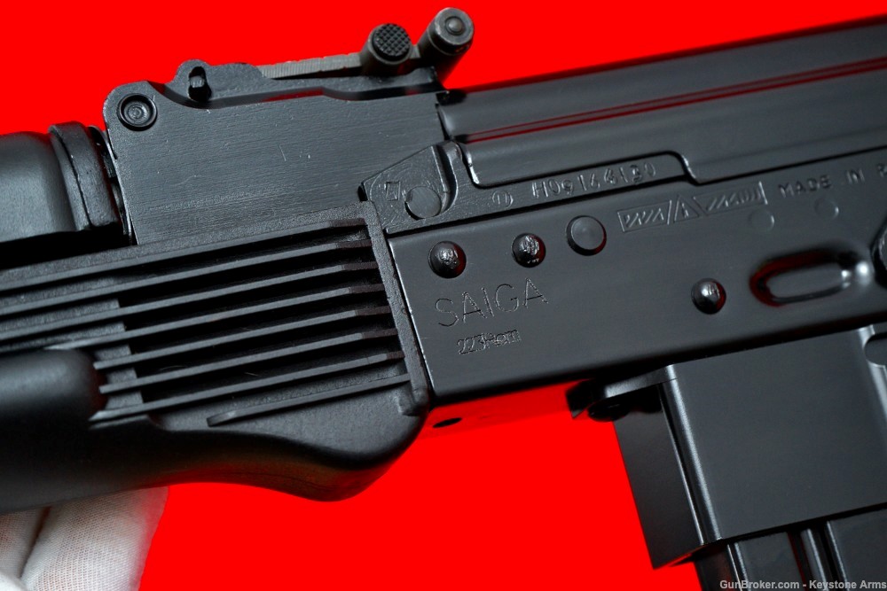 Desired Russian Izmash Saiga 5.56 AK47 w/ Shaffer AR MAG Adapter As New-img-13