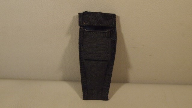 BLACK CLOTH FOLDING KNIFE SHEATH W/ FRONT POCKET-img-0