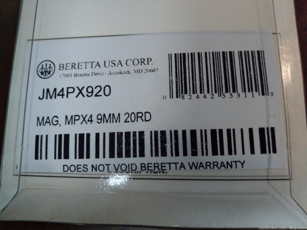 Beretta JM4PX920 9X19mm 20 Round Magazine MPX4-img-2