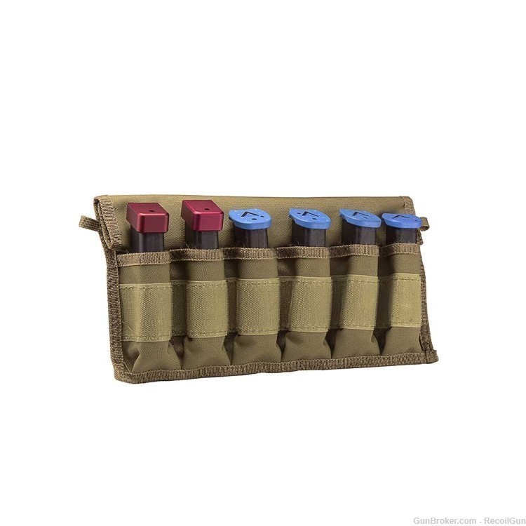 VISM by NcSTAR CVMCL3018T Pistol Magazines Carrier Holds 6 Large Mags TAN -img-0