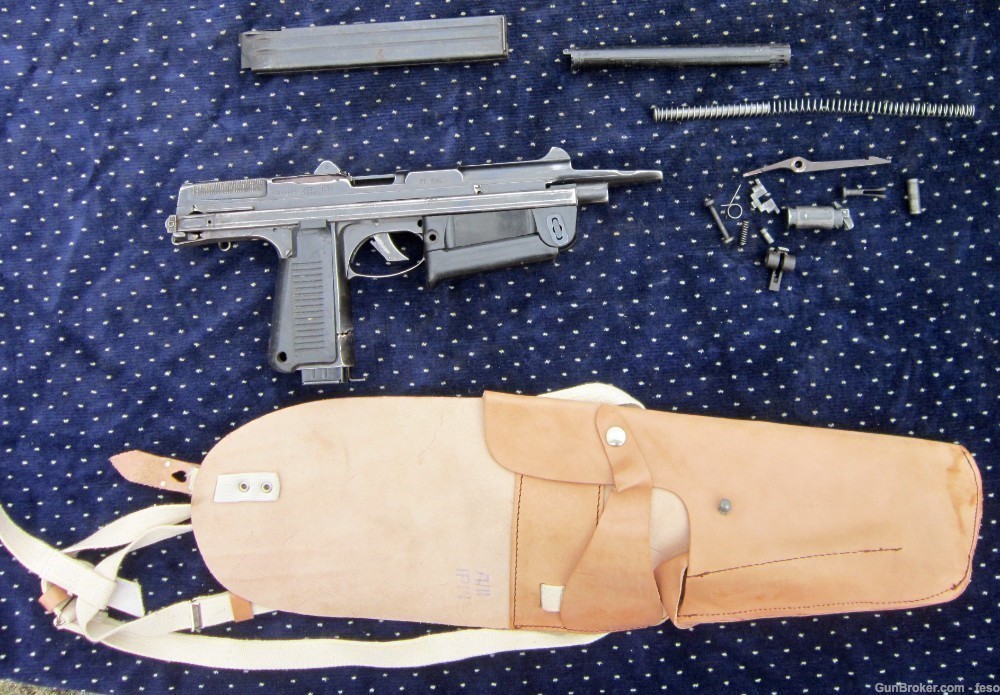 PM63 parts kit w/BARREL,shoulder holster,2 mags, Polish PDW 9mm Mak-img-0