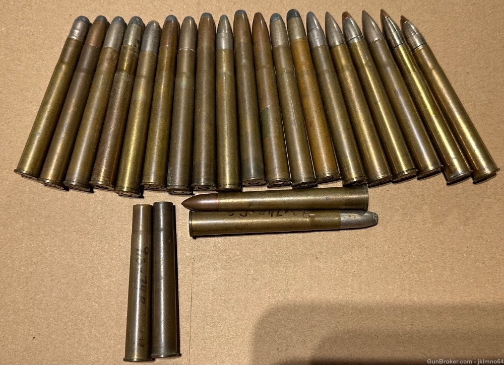 21 rounds early DWM Norma RWS other 9.3x74R ammo + 2 fired brass cases-img-2